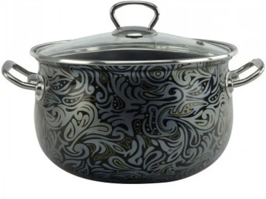 Кастрюля эмалированная Premium Gusto Лунное сияние GT-T-218-М 18 см 3.1 л Ціна