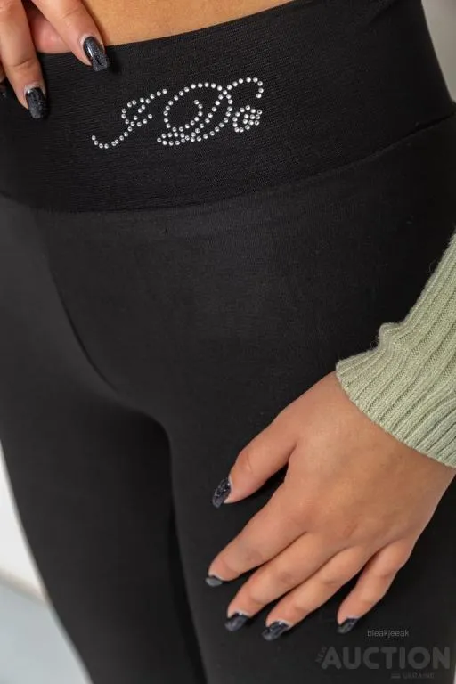 Лосины на флисе, цвет черный, 131R152760 Де купити