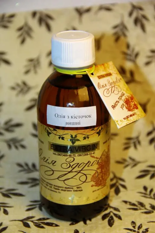 Масло вишневых косточек холодного отжима (200мл) стеклянная бутылка Ціна