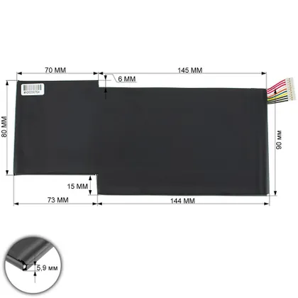 фото, Оригінальна батарея для ноутбука MSI BTY-M6K (GF63, GF75, GS63VR, GS73VR) 11.4V 4600mAh 52.4Wh Black