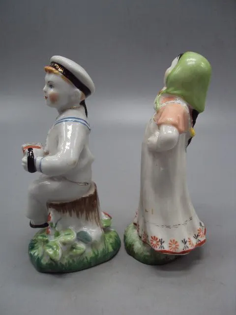 Купити Фигура фарфор ЛФЗ морячок матросик юный гармонист Смелый и девушка плясунья под реставрацию №14191