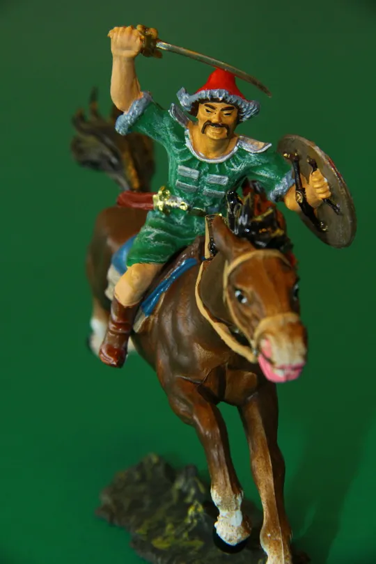 ГУН ІЗ МЕЧЕМ-САБЛЕЮ монголо-татарин №8761 ELASTOLIN 70мм ФРН Недорого