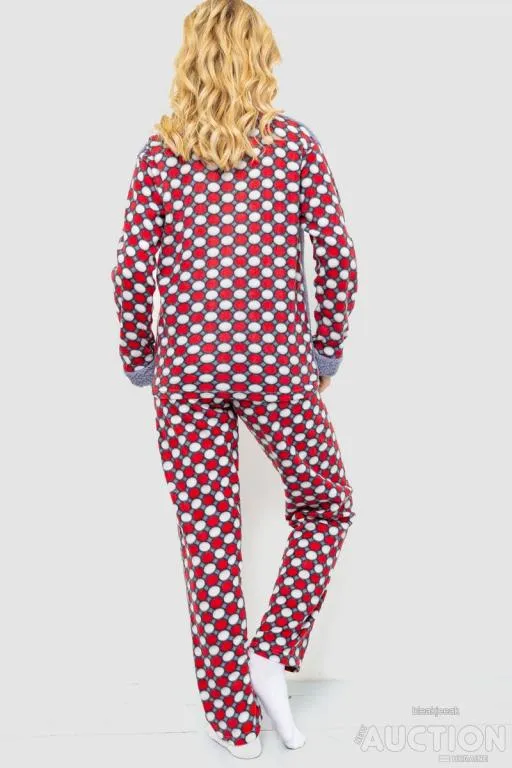 Пижама женская махра, цвет серый, 214R0162 Продаж