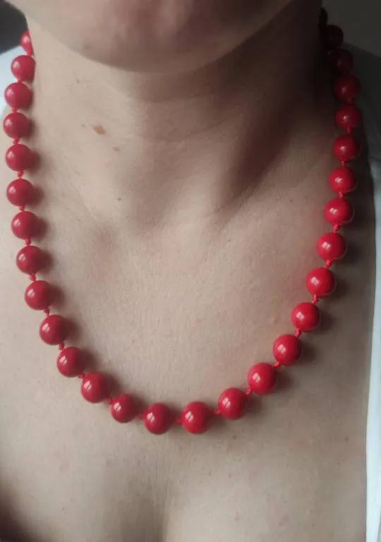 Красивые бусы настоящий коралл 45 см длина, 10 мм диаметр nk233 Продаж