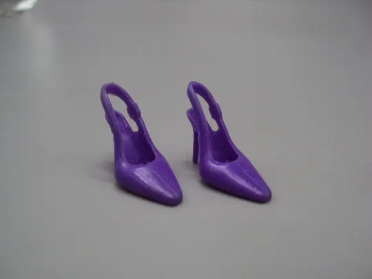 Кукольная обувь фиолетовые туфли для Барби лялькове взуття фіолетові туфельки для Барбі №18647 З аукціону