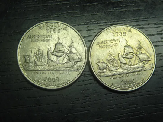 1/4 долара 2000 США Вірджинія (два різновиди) Ціна