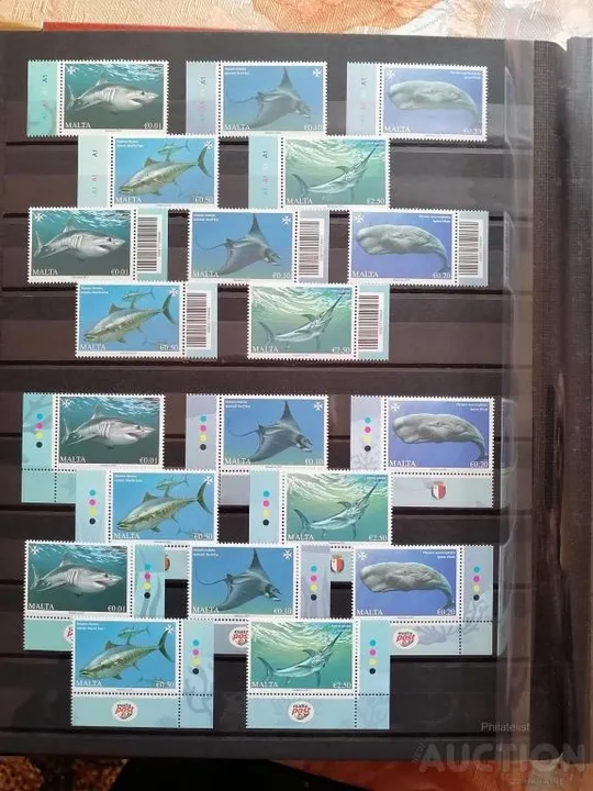 Купити Мальта -Рыбы-2023.Чистый полный красивый комплект.MNH.