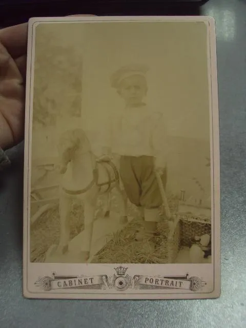 Купити фотография ребенок с лошадкой cabinet portrait 11x16 одесса №6491
