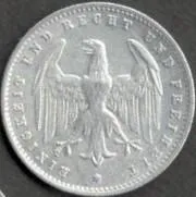 ХАЛЯВА !!! Треий рейх 200 марок "G" 1923 г.  31 янв. 1922 г. приход к власти Гитлера. Первая монета. З аукціону