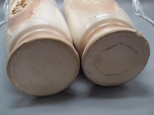 Ваза фаянс узор цветы розы вазы лот 2 шт высота 37,5 см, диаметр 11,5 см (сколы) №13707 Де купити