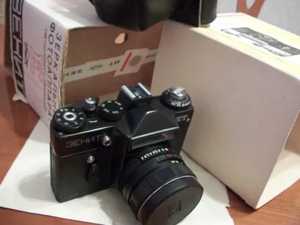 фото, Фотоаппарат Зенит-ЕТ с Объективом Гелиос-44М-4 [комплект] Цена-мин