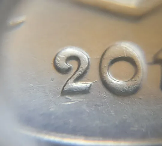 (7744) 25 копійок 2015 1ЕБм розколи на аверсі + засмічення на реверсі (25 копеек 2015 брак) 1ЕБм 1ЕБд Продаж