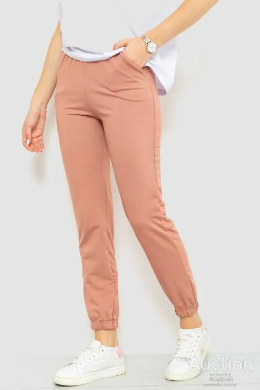 Спорт штаны женские, цвет пудровый, 131R160633 З аукціону