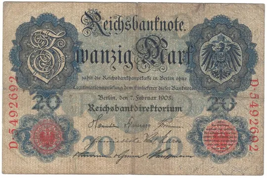 20 марок 1908 року Німеччина Ціна