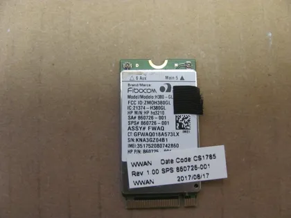 фото, номер1006-10 4G / LTE модем Fibocom  H380-GL 860726-001 для Elitebook 840 G3 840 G4 745 G3 745 G4 оригінал