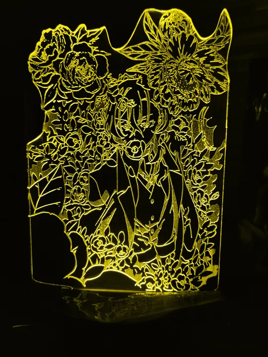 Акриловий світильник-нічник Чуя Накахара жовтий tty-n000873 Ціна