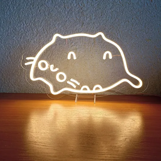 Купити Неоновий світильник кіт Пушин 240х420мм acr-n000076