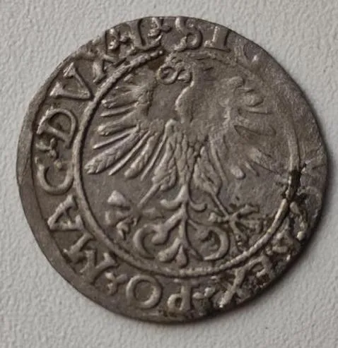 Купити 1561 г  монета серебряный полугрош полугріш  Литва всадник с мечом bl284