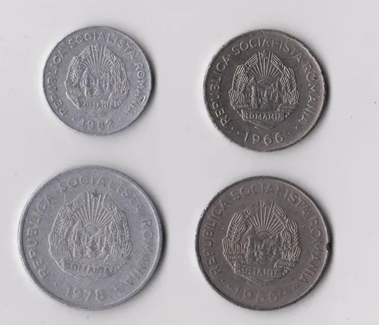 Купити 25 бани 1982 г., 1 и 3 лей 1966 г., 5 лей 1978 г. = РУМЫНИЯ #