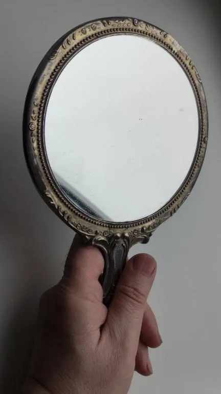 Большое антикварное ручное зеркало 1910-1920-е годы Mr582 З аукціону