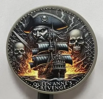 фото, Набір із 3-х монет "Піратські кораблі у Карібському стилі".