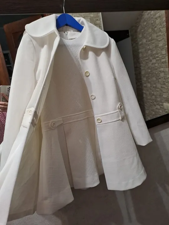 Тренч та сукня. плащ. нарядний костюм. ретро. на 6-7р. Ціна