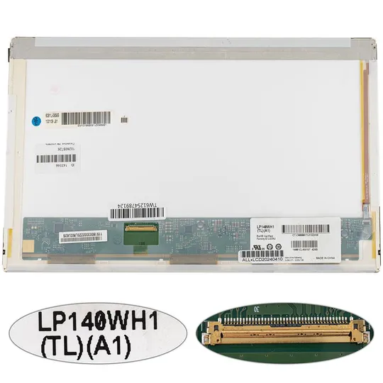 Матриця 14.0 LP140WH1-TLA1 (1366*768, 40pin, LED, NORMAL, глянцева, роз'єм ліворуч знизу) для ноутбука (renew) Ціна