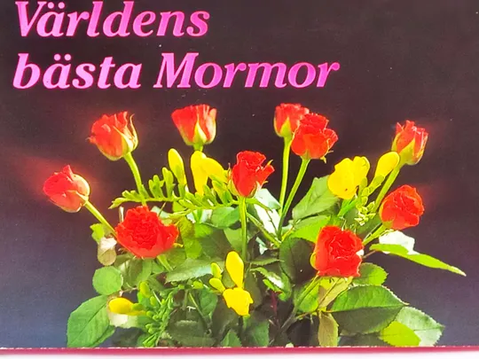 Открытка Розы Лучшей бабушке в мире (чистая) Швеция Ціна