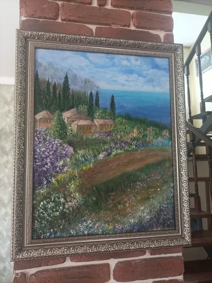 фото, Картина "Аромат моря та лаванди"