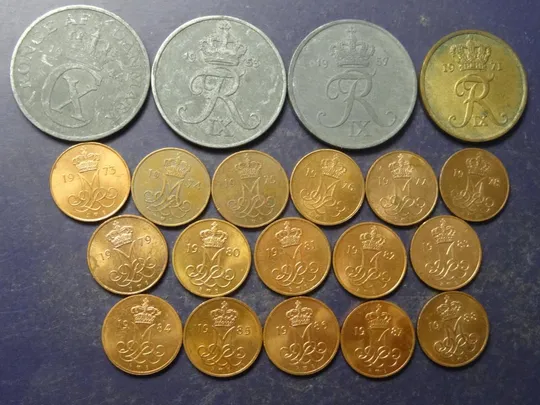 5 оре Данія (порічниця),  20шт, всі різні Ціна