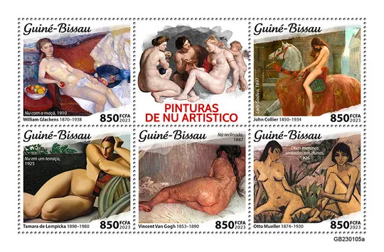 Купити Гвинея Бисау-Обнажённая Живопись-2023.Чистый полный красивый комплект.MNH.