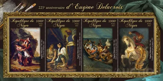 Купити Нигер-Живопись- Эжен Делакруа-2023 Чистый полный красивый комплект. MNH.