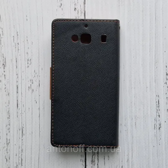 Чохол книжка Xiaomi Redmi 2 для телефона Mercury Goospery Коричнево-чорний З аукціону