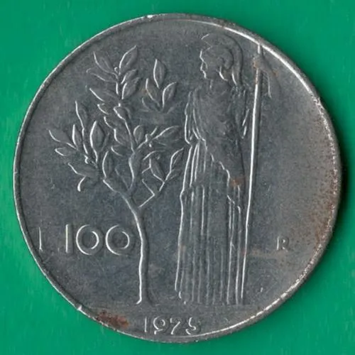100 лір 1975 року Італія [М] Ціна