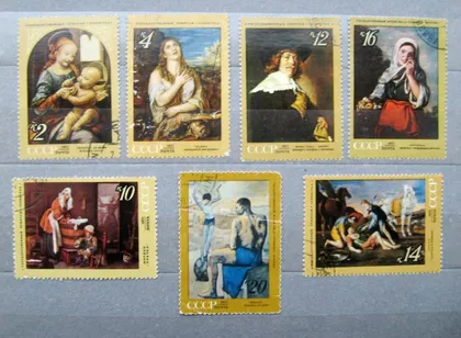 фото, ЗАРУБЕЖНАЯ ЖИВОПИСЬ = СССР - СРСР = 1971 р. = гаш. &