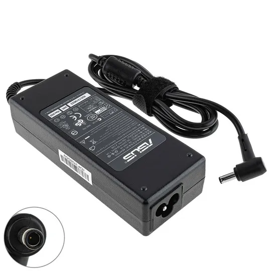 Купити Блок живлення для ноутбука ASUS 19V, 4.74A, 90W, 4.5*3.0-PIN, 3 hole, L-подібний роз'єм, black, RECTANGULAR