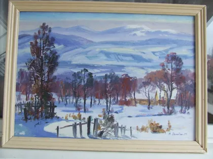 фото, ЧСЗХУ Закарпатская школа Демідюк В. к.м. роз. 70х50 см. 1993 р. Ужгород .