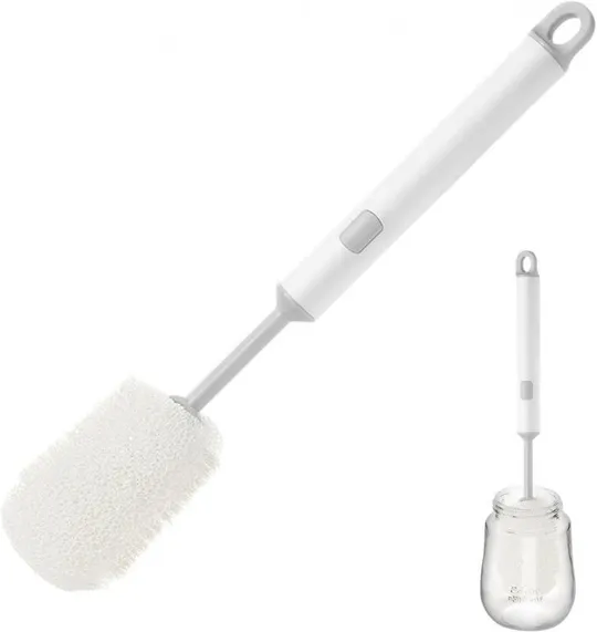 Губка для мытья стаканов, бутылок с длинной ручкой и сменной насадкой 28*5,5 см Інтернет-аукціон