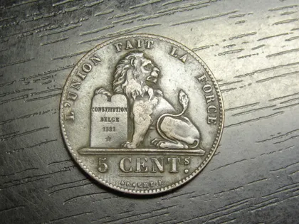 фото, 5 сантимів Бельгія 1857