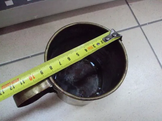 Кружка латунь высота 11 см, диаметр 8,5 см (№34) №11458 Характеристики