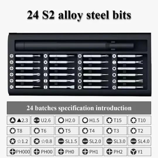 Набір викруток  24 елементи (24 in 1 Screwdriver Set ) З аукціону