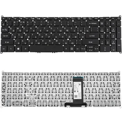 фото, Клавіатура для ноутбука ACER (AS: A317-53) rus, black, без кадру