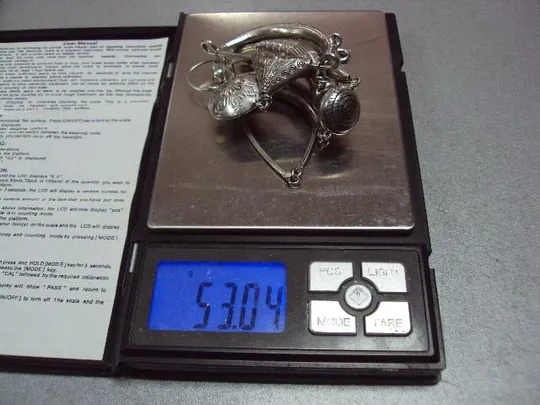 Колье ожерелье бусы рыба рыбки ракушки корабль серебро 925 проба вес 53,04 г длина 51,3 см №13586 Де купити