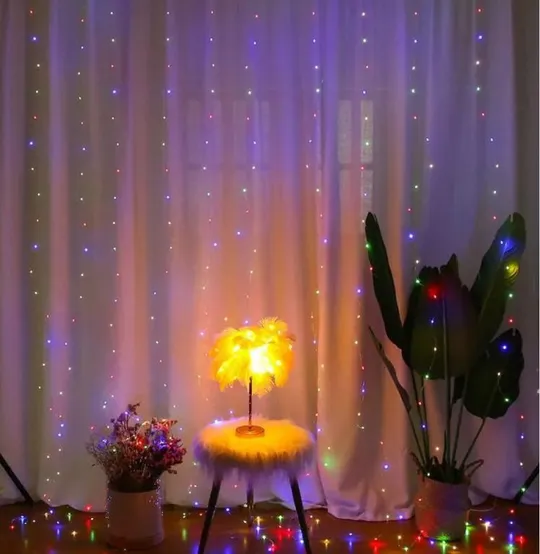 Гирлянда штора Роса + пульт, 1,8x1,2м, 144 LED, от USB и сети 220В, 12 нитей, 8 режимов Мультиколор Характеристики