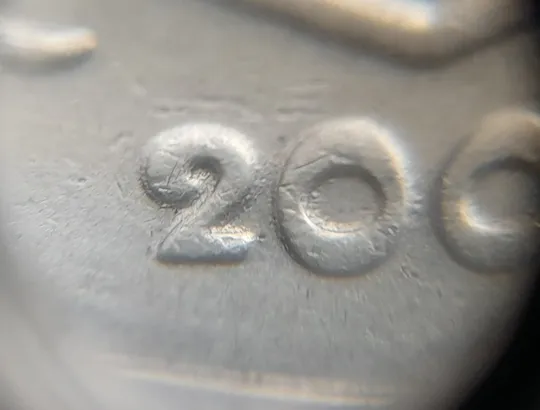 (7013) 50 копійок 2006 круговий виробіток штампа на реверсі + зминання на аверсі (50 копеек 2006 брак здвоєння, сминание) Недорого