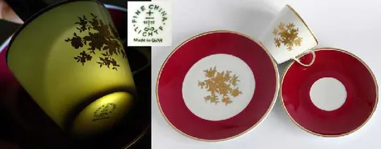 Чайно/кавовий сервіз порцеляна позолота 1960-ті НДР Характеристики