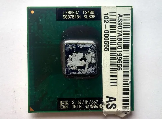 мобильный 2x ядерный процессор Intel Core 2 Duo T3400 2.16GHz/1M/667MHz socket M Ціна