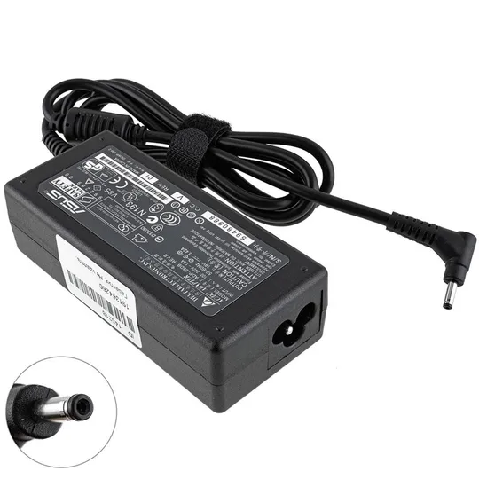 Купити Блок живлення для ноутбука ASUS 19V, 3.42A, 65W, 3.0*1.0мм, L-подібний, black, RECTANGULAR