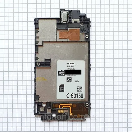 фото, Середній корпус Nokia Lumia 520 RM-914 з розмовним динаміком оригінал з розборки