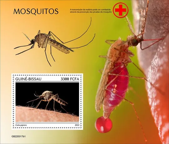 Гвинея Бисау-Москиты-2022. Чистый полный красивый комплект. MNH. Ціна